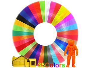 Total 200 Feet,PLA Filament 1.75mm,PLA 3D Printing Pen Filament 3D Pen For Kids,No Stuck 3D Pen Filament Refills Non-toxic and Odorless,Not Fit for 3Doodler Pen Myuilor 20 Colors,10 Feet Each 