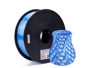 Shiny Silk Light Blue 1.75Mm Pla 3D Printer Filament - Dimensional Accuracy +/- 0.05 Mm - 1 Kg Spool (2.2 Lbs), 1.75 Mm  Fits Most Fdm/Fff Printers  Clog Free Colorful Filaments