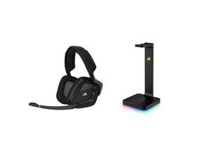 Corsair CA-9011156-NA Void Pro Gaming Headset with Dolby Carbon with Corsair CA-9011167-NA Gaming ST100 RGB Premium Headset Stand