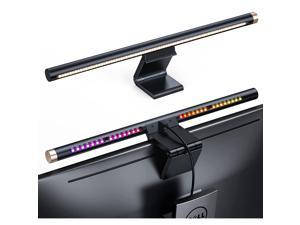Seenda Rgb Monitor Light Bar, E-Reading Led Task Lamp With Rgb Backlit, Adjustable Brightness Color Temperature, Eye Caring And Space Saving Computer Usb Light For Gaming Home Office,17.7 Inches