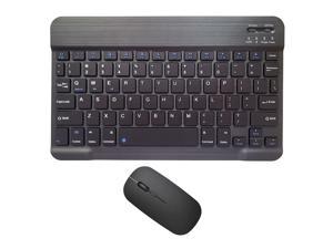 Rechargeable Bluetooth Keyboard And Mouse Combo Ultra-Slim Portable Compact Wireless Mouse Keyboard Set For Android Windows Tablet Cell Phone Iphone Ipad Pro Air Mini, Ipad Os/Ios 13 And Above (Black)