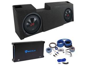 (2) Alpine 10" Subwoofers+Amp+Ported Sub Box For 2019-Current GM Crew+Double Cab
