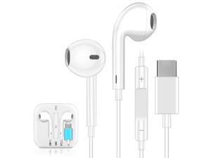 Zell ZEEH0400 Usb C InEar Headphones For Samsung S22 S21 A53 Wired Earbuds With Microphone Volume Control Earpieces Hifi Stereo Headsets For Workout Gym Type C Earbuds For Ipad Pro Oneplus Goog