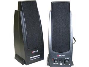 Inland Pro Sound 2000 2.0 Speaker System - 7.20 W RMS - Black Inland Pro Sound 2000 2.0 Speaker System - 7.20 W RMS - Black