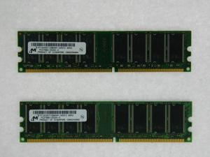 MT16VDDT12864AY-335F2 2GB 2X1GB PC2700 DDR333 Non-Ecc Low Density DDR1 184-pin