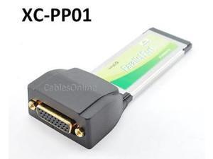 Parallel Printer Port ExpressCard/34 Adapter with Parallel Cable, XC-PP01 Parallel Printer Port ExpressCard/34 Adapter with Parallel Cable, XC-PP01