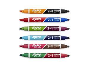 Expo Dual 2-in-1 Dry Erase Markers - Chisel Marker Point Style - Assorted Ink - Expo Dual 2-in-1 Dry Erase Markers - Chisel Marker Point Style - Assorted Ink -