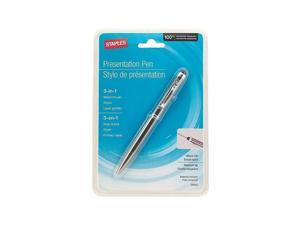 Staples 3-in-1 Pen Stylus Laser Pointer Retract Ballpoint Pen Med Pt Black Ink Staples 3-in-1 Pen Stylus Laser Pointer Retract Ballpoint Pen Med Pt Black Ink