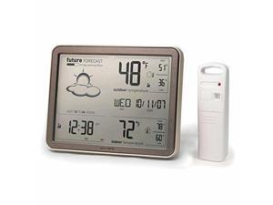 75077 Wireless Weather Station Large Display Temperature Sensor Atomic Clock 75077 Wireless Weather Station Large Display Temperature Sensor Atomic Clock