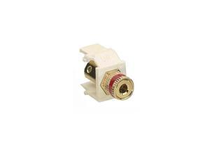 Eagle Banana Binding Post Jack Keystone Almond Speaker Gold Insert Audio Red Eagle Banana Binding Post Jack Keystone Almond Speaker Gold Insert Audio Red