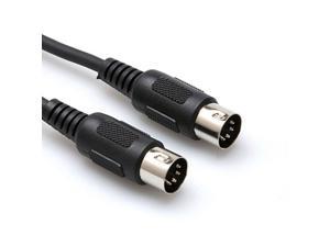 Hosa MID-305BK MIDI Cable, 5-pin DIN to Same, 5 ft
