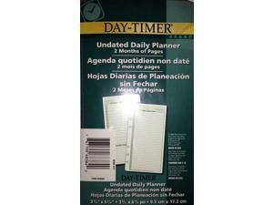 Day-Timer Undated Daily Planner 2 Months of Pages 3 3/4" x 6 3/4" (9.5 x 17.2cm) Day-Timer Undated Daily Planner 2 Months of Pages 3 3/4" x 6 3/4" (9.5 x 17.2cm)