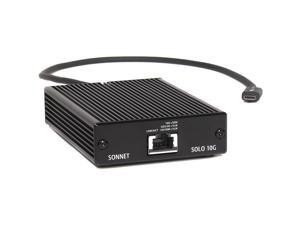 Sonnet Solo 10G Thunderbolt 3 to 10 Gigabit Ethernet Adapter with NBASE-T Support Sonnet Solo 10G Thunderbolt 3 to 10 Gigabit Ethernet Adapter with NBASE-T Support