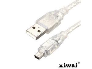 Xiwai USB Male to Firewire IEEE 1394 4 Pin Male iLink Adapter Cord Cable for SONY DCR-TRV75E DV
