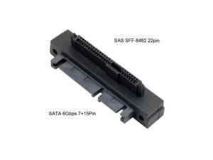 KAIBOXIXI Right Angled 90 Degree SFF-8482 SAS 22 Pin to 7 Pin + 15 Pin SATA Hard Disk Drive Raid Adapter