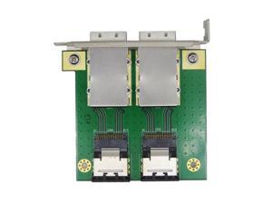 Heretom Dual Mini SAS SFF-8088 to SAS36P SFF-8087 Adapter in PCI Bracket 