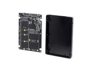 Cablecc 2 in 1 Combo M.2 NGFF B-key & mSATA SSD to SATA 3.0 Adapter Converter Case Enclosure