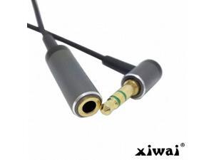 Xiwai 90 degree right angled 3.5mm 3pole Audio Stereo Male to Female Extension Cable Xiwai 90 degree right angled 3.5mm 3pole Audio Stereo Male to Female Extension Cable