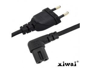 Xiwai Europe 2pin Male to 90 Degree Right Angled IEC 320 C7 Power Supply Cord cable 1M Xiwai Europe 2pin Male to 90 Degree Right Angled IEC 320 C7 Power Supply Cord cable 1M