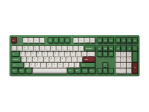 Akko 3108DS Matcha Red Bean Full Size Gaming Mechanical Keyboard Programmable with OEM Profiled PBT Doubleshot Keycaps and N-Key Rollover Green&Red