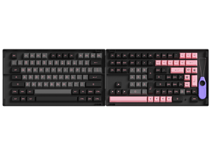 Akko Black & Pink 158-Key ASA Profile PBT Double-Shot Full Keycap Set for Mechanical Keyboards with Collection Box