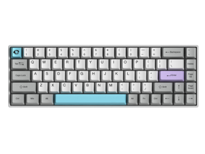 Akko 3068 Gray 68 Keys Bluetooth/Wired Gaming Mechanical Keyboard Double Shot Dye Sub PBT Keycaps White/Grey/Blue Akko 3068 Gray 68 Keys Bluetooth/Wired Gaming Mechanical Keyboard Double Shot Dye Sub PBT Keycaps White/Grey/Blue
