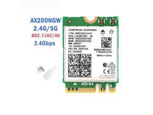 2.4G Wireless AX200NGW NGFF Network Wifi Card For Intel AX200 2.4G/5Ghz 802.11ac/ax Wi-fi Bluetooth 5.0 better than 9260AC NGW 2.4G Wireless AX200NGW NGFF Network Wifi Card For Intel AX200 2.4G/5Ghz 802.11ac/ax Wi-fi Bluetooth 5.0 better than 9260AC NGW