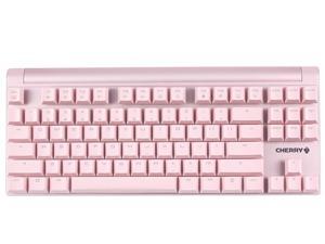 Cherry MX 8.0 White LED Pink TKL NKRO Gaming Mechanical Keyboard Wholly Aluminum Alloy Body Double-shot Keycaps  With Metallic Portable Case - Cherry MX Red