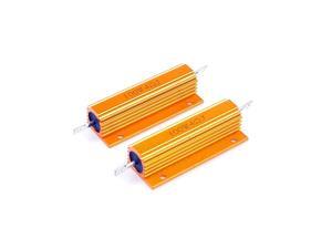 100 Watt 4 Ohm 5 Wirewound Resistor Electronic Aluminium Shell Resistors Gold Suitable for Inverter LED LightsFrequency Divider Servo Industry 2Pcs 100 Watt 4 Ohm 5 Wirewound Resistor Electronic Aluminium Shell Resistors Gold Suitable for Inverter LED LightsFrequency Divider Servo Industry 2Pcs