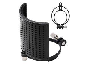 Microphone Pop Filter, Mic Pop Filter for BLUE YETI, AT2020, AT2050- MPFUBK1 with Upgraded Three-Layer Filter Foam, Metal Panel& Metal Mesh, Microphone Windscreen Shield Mask Microphone Pop Filter, Mic Pop Filter for BLUE YETI, AT2020, AT2050- MPFUBK1 with Upgraded Three-Layer Filter Foam, Metal Panel& Metal Mesh, Microphone Windscreen Shield Mask