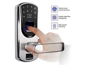 A60 Biometric Door Lock with RightHandle Keyless Entry Fingerprint Lock Electronic Keypad Smart Lock with Keys for Garage Homes Front Door with 304 Stainless Steel A60 Biometric Door Lock with RightHandle Keyless Entry Fingerprint Lock Electronic Keypad Smart Lock with Keys for Garage Homes Front Door with 304 Stainless Steel