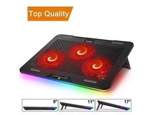 Laptop Cooling Pad, Rgb Laptop Cooling Stand with Touch Control Light Modes & 3 Angles Adjustable, Silent Laptop Cooler for 12-17 Inch Laptop Laptop Cooling Pad, Rgb Laptop Cooling Stand with Touch Control Light Modes & 3 Angles Adjustable, Silent Laptop Cooler for 12-17 Inch Laptop