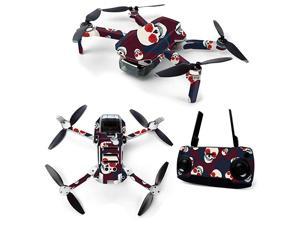 Skin for DJI Mavic Mini Portable Drone Quadcopter Skulls N Roses | Protective Durable and Unique Vinyl Decal wrap Cover | Easy to Apply Remove and Change Styles | Made in The USA