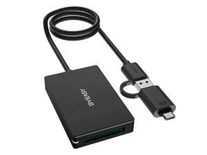 XQD Card Reader Adapter Aluminum USB 30 XQD Memory Card ReaderWriter via USB 31 and USB C Ports with Braided Cable for Sony GM Series Nikon Lexar Professional XQD Card XQD Card Reader Adapter Aluminum USB 30 XQD Memory Card ReaderWriter via USB 31 and USB C Ports with Braided Cable for Sony GM Series Nikon Lexar Professional XQD Card