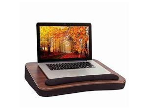 All Purpose Lap Desk Wood top with Memory Foam Work from Home Portable Laptop Book Stand Bed Chair Couch Lap Food Tray Wrist Rest Comfortable Fits Laptops Up To 17 Inch