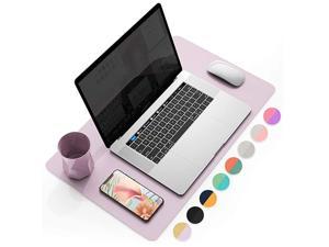 Multifunctional Office Desk Pad Ultra Thin Waterproof PU Leather Mouse Pad Dual Use Desk Writing Mat for OfficeHome 236 x 137 Grayish Lavendar+Cinnamon Buff