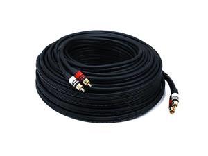 105350 100Feet 22AWG Premium 2 RCA Plug to 2 RCA Plug Cable Black 105350 100Feet 22AWG Premium 2 RCA Plug to 2 RCA Plug Cable Black