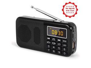 J725C Portable Mini FM Radio Speaker Music Player USB Drive TF Card with LED Display Alarm Clock 3000 Rechargeable Battery NO AMBlack J725C Portable Mini FM Radio Speaker Music Player USB Drive TF Card with LED Display Alarm Clock 3000 Rechargeable Battery NO AMBlack