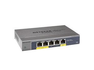 5Port Gigabit Ethernet Smart Managed Plus PoE Switch GS105PE with 2 x PoE PD Powered 19W Passthru Desktop and ProSAFE Limited Lifetime Protection