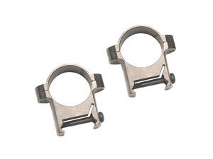 Weaver Style Zee Rings Solid Steel Top and Bottom Matched for Strength and Fit 1 Inch Low Black Matte Nickel