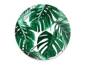 Leaf Mousepad Mat Beautiful Design Leaves Green with White Background Round Mouse pad Leaf Mousepad Mat Beautiful Design Leaves Green with White Background Round Mouse pad