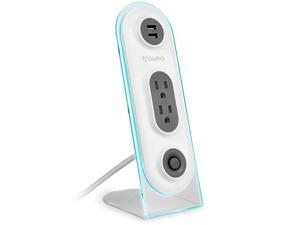 Dual USB 2 Outlet Power Strip Charging Desktop Stand Hub Extension for Phone Laptop with Surge Protection Power Button 4ft Cord WhiteGrey Dual USB 2 Outlet Power Strip Charging Desktop Stand Hub Extension for Phone Laptop with Surge Protection Power Button 4ft Cord WhiteGrey