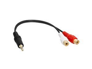 Pack 35mm Stereo Male to Dual RCA Female Red White Audio Adapter Cable 6 Inch CNE49909 Pack 35mm Stereo Male to Dual RCA Female Red White Audio Adapter Cable 6 Inch CNE49909