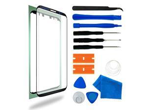 Galaxy S8 Screen Replacement, Front Outer Lens Glass Screen Replacement Repair Kit for Samsung Galaxy S8 G950 Series (Galaxy S8 5.8'- Black)