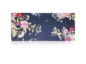 Gaming Mouse Pad Mat XXXL 354x157x0164mm Ultra Thick Extra Large Office Desk Mat Floral Design Stitched Edges Waterproof Heavy Duty MousepadWatercolor Flower Gaming Mouse Pad Mat XXXL 354x157x0164mm Ultra Thick Extra Large Office Desk Mat Floral Design Stitched Edges Waterproof Heavy Duty MousepadWatercolor Flower