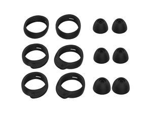 Replacement Wingtip and Ear Tip Set for Samsung Galaxy Buds Wingtips 3 Size 3 Pairs and Ear Tips 3 Size 3 PairsFit in The Case Black BWT3PB