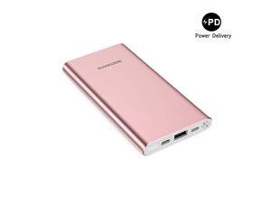 PD 30 Power Bank Portable Charger Quick Charge USBC 18W Fast Charging Battery Pack Compatible For iPhone 11 Pro X XS MAX XR 8 6s Plus iPad Nintendo Switch Samsung Galaxy S10 S9 S8 Rose Gold