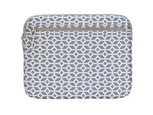 Arts Edition Slim Protective Sleeve for 14Inch Laptop Case with Zippered Pocket Soft Shell Smooth Material Geometric Shape Design GrayWhite TSS99804GL Arts Edition Slim Protective Sleeve for 14Inch Laptop Case with Zippered Pocket Soft Shell Smooth Material Geometric Shape Design GrayWhite TSS99804GL