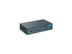 8 PoE+ Ports 1000Mbps YuanLey 8 Port Gigabit PoE Switch Metal Fanless Unmanaged Plug and Play 120W 802.3af/at