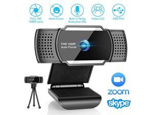 Webcam with Microphone1080P Web USB Camera5 Million Pixels Auto FocusComputer HD Streaming Webcam for PC Desktop Laptop with Builtin Micfor Video ConferencingRecording and Streaming